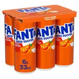 Fanta Orange sans sucres (6 x 33 cl)