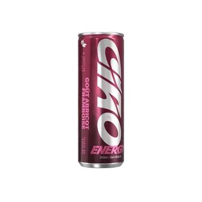 Boisson énergisante goût abricot framboise, Ciao Energy (25 cl)