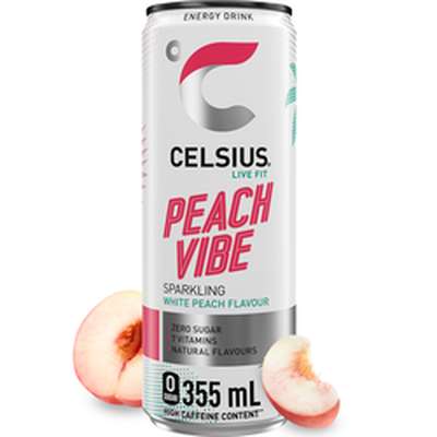Boisson énergisante Peach Vibe, Celsius (35,5 cl)