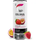 Boisson énergisante fraise et fruit de la passion, Celsius  (35,5 cl)