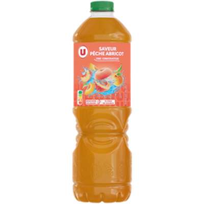 Boisson aux jus de fruits aromatisée pêche abricot, U (2 L)