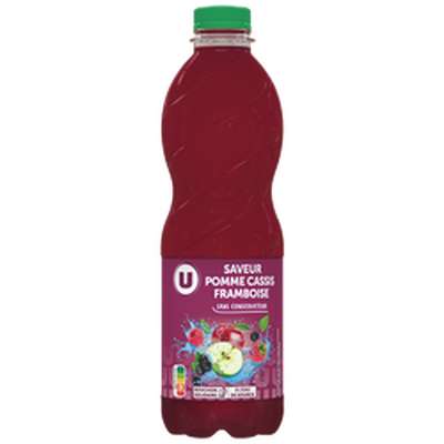 Boisson aux fruits pomme cassis et framboise, U (1 L)