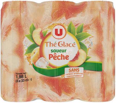 Boisson au thé saveur pêche, U (6 x 33 cl)