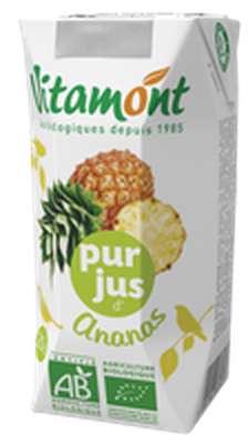 Pur jus d'Ananas BIO, Vitamont (20 cl)