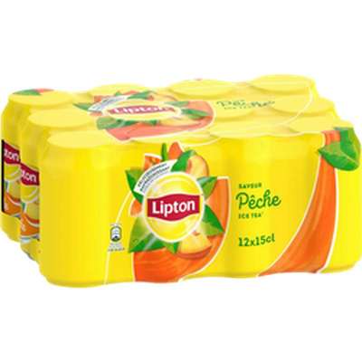 Pack de 12 Ice Tea pêche, Lipton (12 x 15 cl)