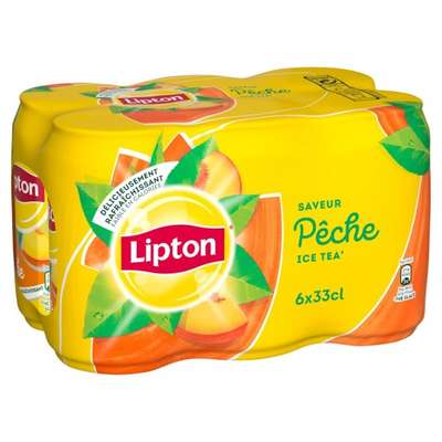 Pack Ice Tea pêche Lipton (6 x 33 cl)