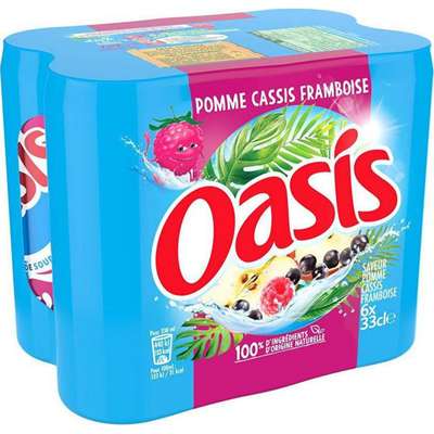 Pack d'Oasis Pomme-Cassis-Framboise (6 x 33 cl)