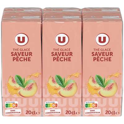 Boisson au thé glacé saveur pêche, U (6 x 20 cl)
