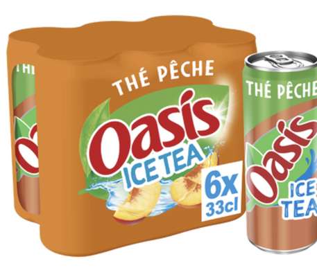 Pack de Thé glacé à la pêche, Oasis Ice Tea (6 x 33 cl)