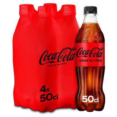 Pack de Coca-Cola Zéro sans sucres (4 x 50 cl)