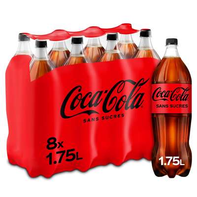 Pack de Coca-Cola Zéro sans sucres (8 x 1.75 L)