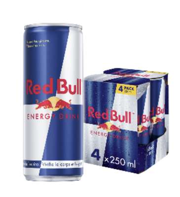 Pack de Red Bull boisson énergisante (4 x 25 cl)