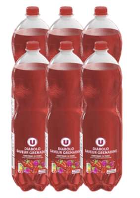 Pack de diabolo grenadine, U (6 x 1.5 L)