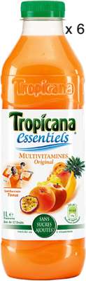 Pack de Jus multivitaminé, Tropicana (6 x 1 L)