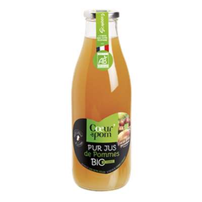 Pur jus de pomme BIO, Coeur de Pom'  (75 cl)