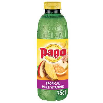 Jus cocktail tropical multivitaminé, Pago (75 cl)