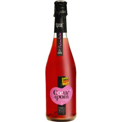 Pétillant de fruits à la pomme et aux framboises, Coeur de Pom' (75 cl)