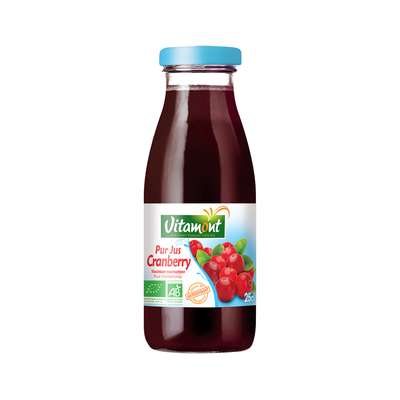 Mini pur jus de cranberry BIO, Vitamont (25 cl)