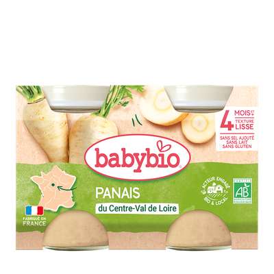 Petit pot panais du Val de Loire BIO - dès 4 mois, Babybio (2 x 130 g)