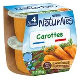 Carottes - dès 4/6 mois, Naturnes Nestlé (2 x 130 g)