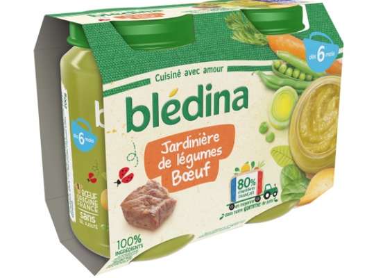 Pot jardinière de légumes bœuf - dès 6 mois, Blédina (2 x 200 g)