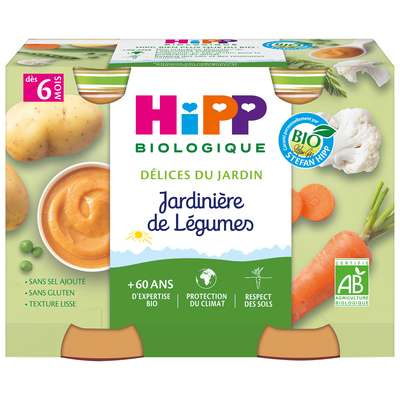 Délices du jardin jardinière de légumes BIO - dès 6 mois, Hipp (2 x 190 g)