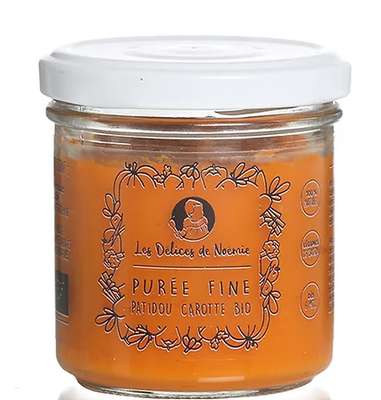 Purée fine patidou carotte BIO - dès 6 mois, Les Délices de Noémie (120 g)