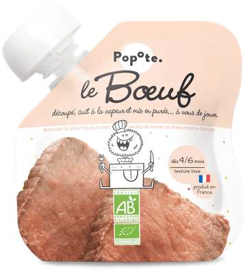 Gourde Le Boeuf - dès 4/6 mois, Popote (60 g)