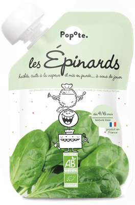 Gourde Les Épinards - dès 4/6 mois, Popote (120 g)