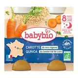 Petit pot bonne nuit carotte des Landes, quinoa BIO - dès 8 mois, Babybio (2 x 200 g)