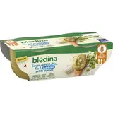 Bols écrasé de petits pois riz cabillaud petits oignons - dès 8 mois, Blédina (x 2, 200 g)
