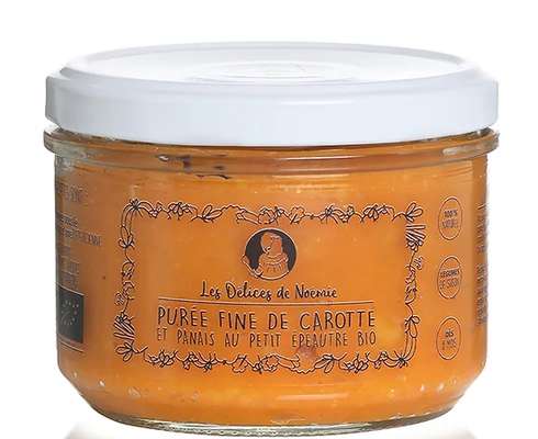 Purée fine de carotte et panais au petit épeautre BIO - dès 8 mois, Les Délices de Noémie (210 g)