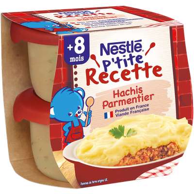 P'tite Recette hachis parmentier - dès 8 mois,  Nestlé (2 x 200 g)
