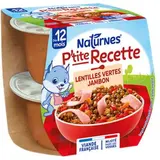 P'tite recette lentilles jambon - dès 12 mois, Naturnes Nestlé (2 x 200 g)