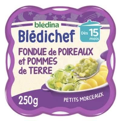 Blédichef assiette fondue de poireaux et pomme de terre - dès 15 mois, Blédina (250 g)