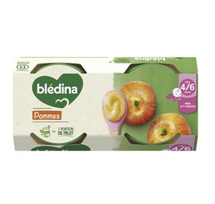 Petit pot pommes - dès 4/6 mois, Blédina (2 x 130 g)