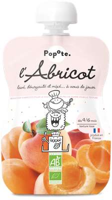 Gourde Abricot BIO - dès 4/6 mois, Popote (120 g)