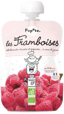 Gourde Framboise BIO - dès 4/6 mois, Popote (120 g)