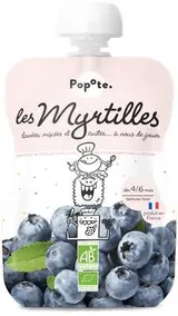 Gourde Myrtille BIO - dès 4/6 mois, Popote (120 g)