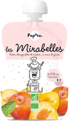 Gourde Mirabelles BIO - dès 4/6 mois, Popote (120 g)