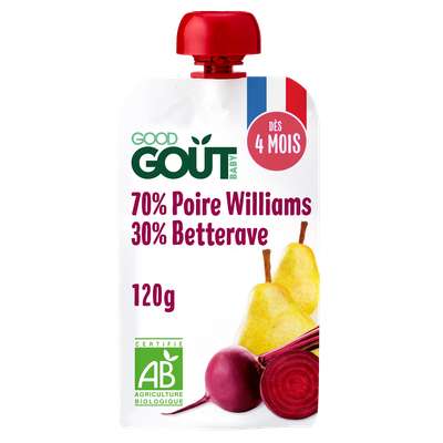 Poire Betterrave BIO - dès 4 mois, Good Goût (120 g)