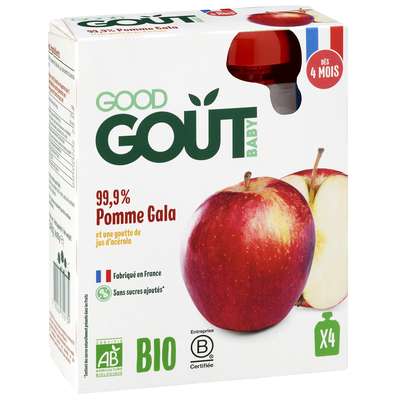 Pomme Gala BIO - dès 4 mois, Good Goût (4 x 85 g)