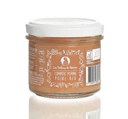 Compote pomme poire BIO - dès 4 mois, Les Délices de Noémie (110 g)