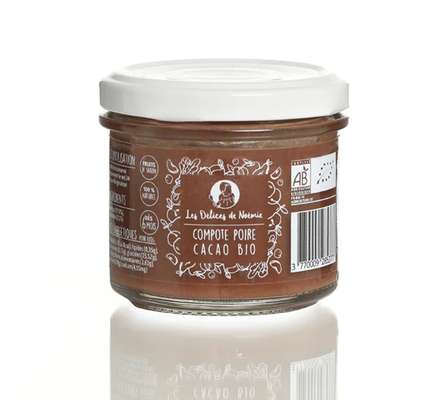 Compote poire cacao BIO - dès 6 mois, Les Délices de Noémie (110 g)