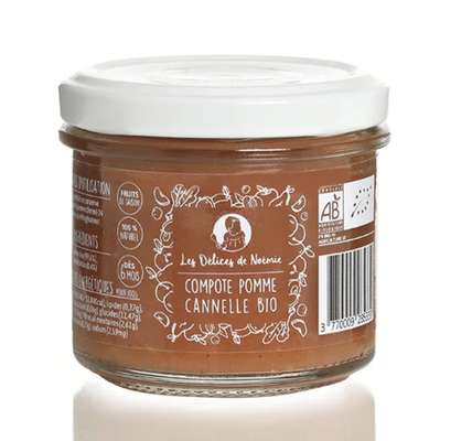 Compote pomme cannelle BIO - dès 6 mois, Les Délices de Noémie (110 g)