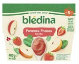 Purée de fruits pour bébé pommes fraises menthe dès 8 mois, Blédina (4 x 100 g)