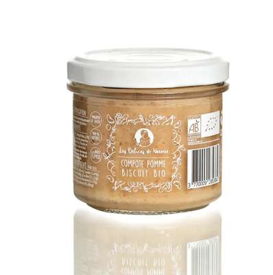 Compote pomme biscuit BIO - dès 10 mois, Les Délices de Noémie (110 g)