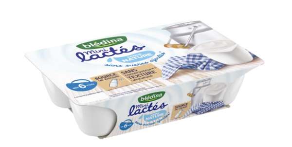 Mini lactés nature sans sucres ajoutés - de 6 à 36 mois, Blédina (6 x 55 g)