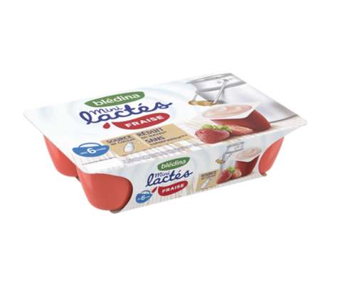 Mini lactés fraise - de 6 à 36 mois, Blédina  (6 x 55 g)