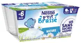 P'tit brassé nature dès 6 mois coupelles, Nestlé (4 x 90 g)